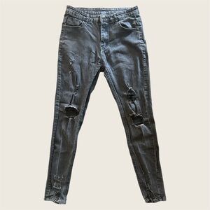 SHEIN - Distressed Skinny Stretch Jeans